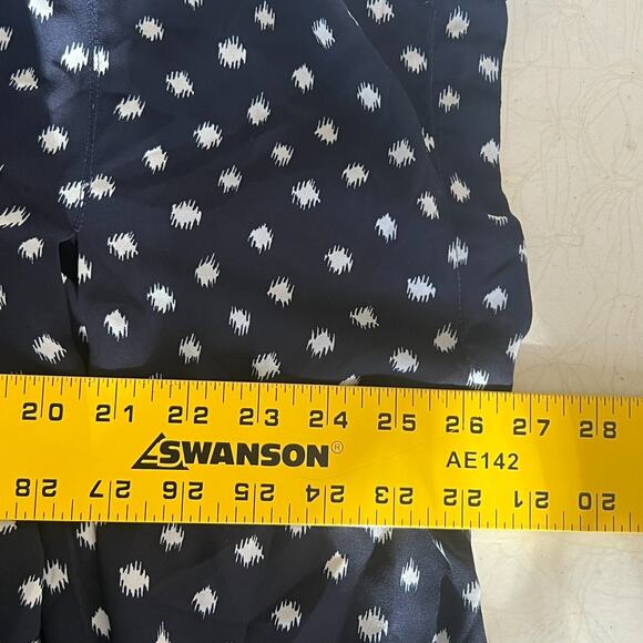 Roaman's Women's 18W Blue Polka Dot Tie Front Flutter Sleeve Blouse - Picture 7 of 7